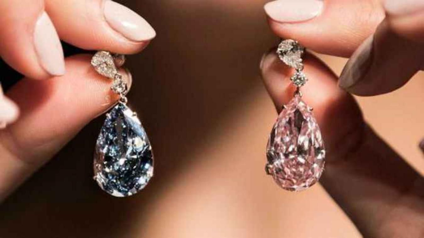 Diamanten oorringen voor recordbedrag van 57,4 miljoen dollar geveild