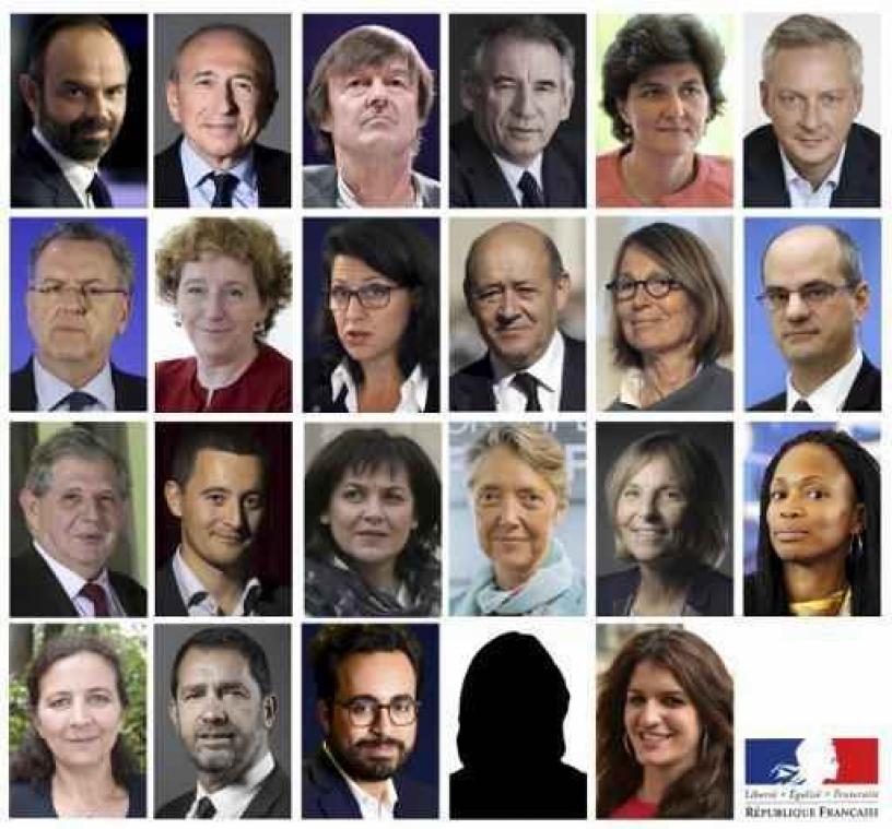 Nieuwe Franse regeringsploeg telt 18 ministers en vier staatssecretarissen