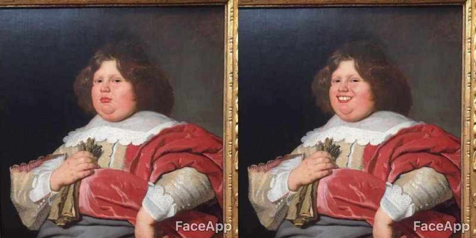 Is een kunstwerk te grumpy? FaceAppen maar!