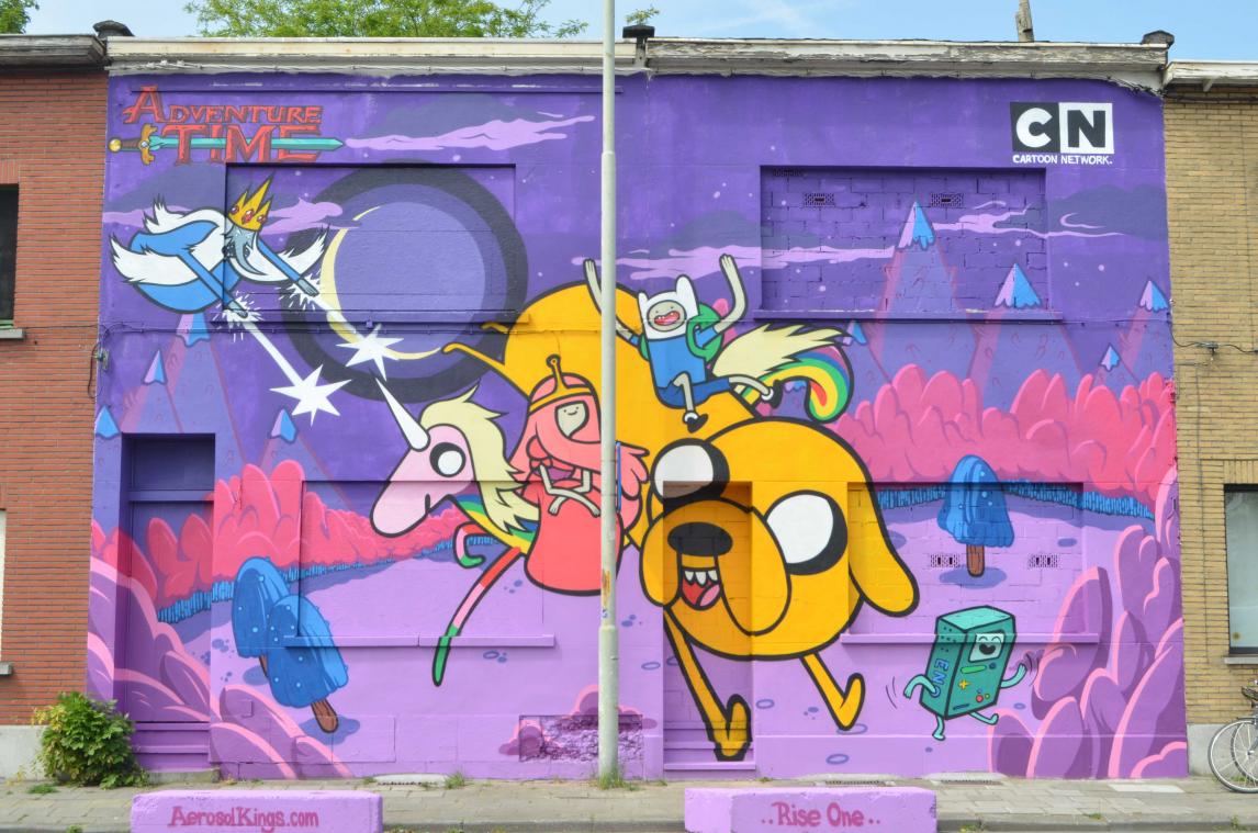 Finn en Jake veroveren Antwerps straatbeeld