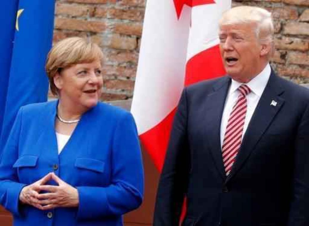 Trump en Merkel hebben een "ongelooflijke" relatie
