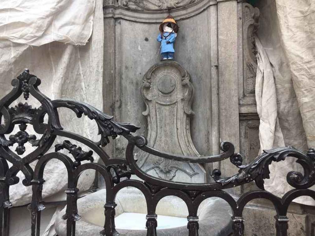 Manneken Pis is voor één dag Manneken Melk