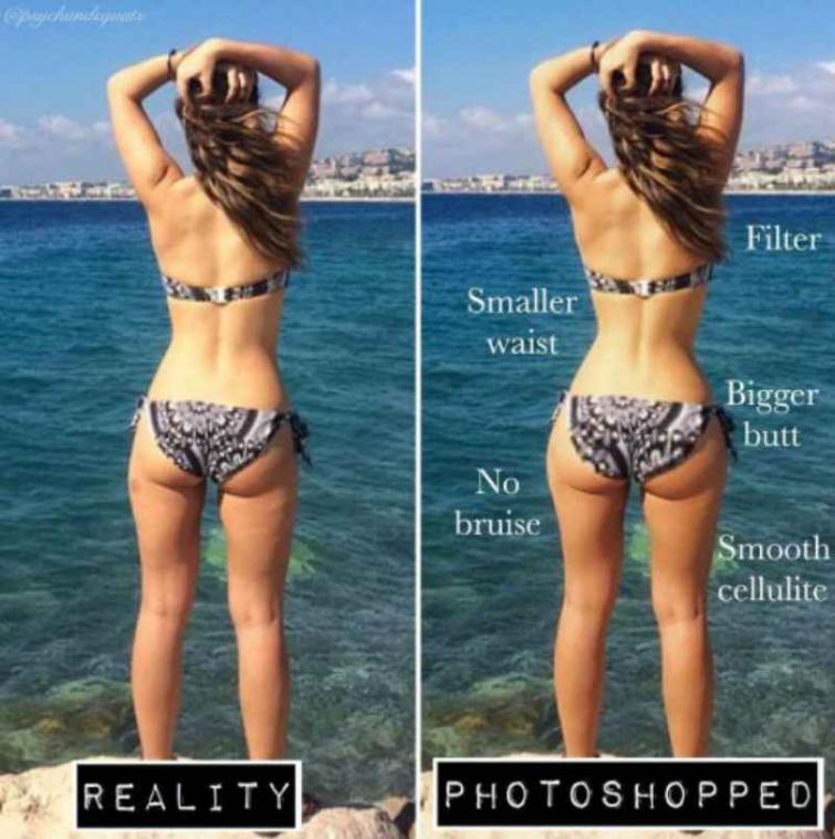 Fitgirl photoshopt eigen lichaam om manipulatie aan te tonen