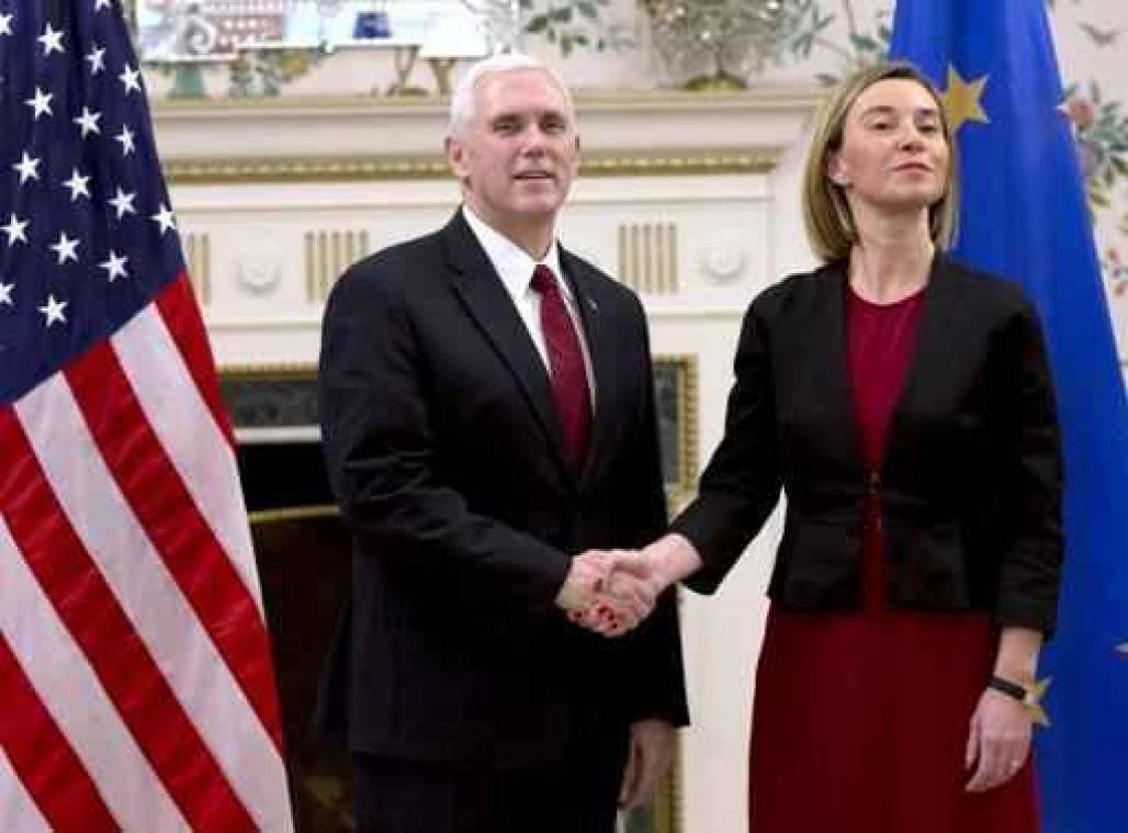 Klimaatakkoord - Pence bevestigt aan Mogherini dat banden tussen EU en VS sterk blijven