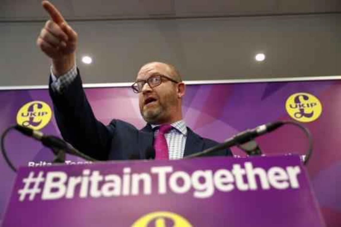 Britse verkiezingen - Ukip-voorzitter Paul Nuttall stapt op