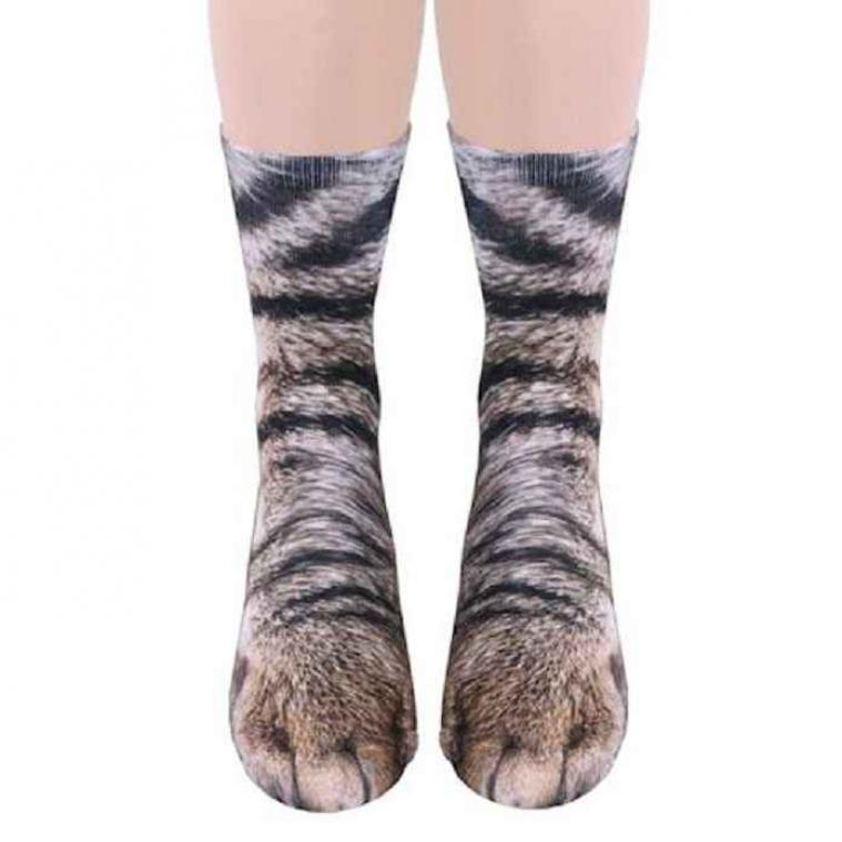 Webshop introduceert sokken in de vorm van dierenpoten