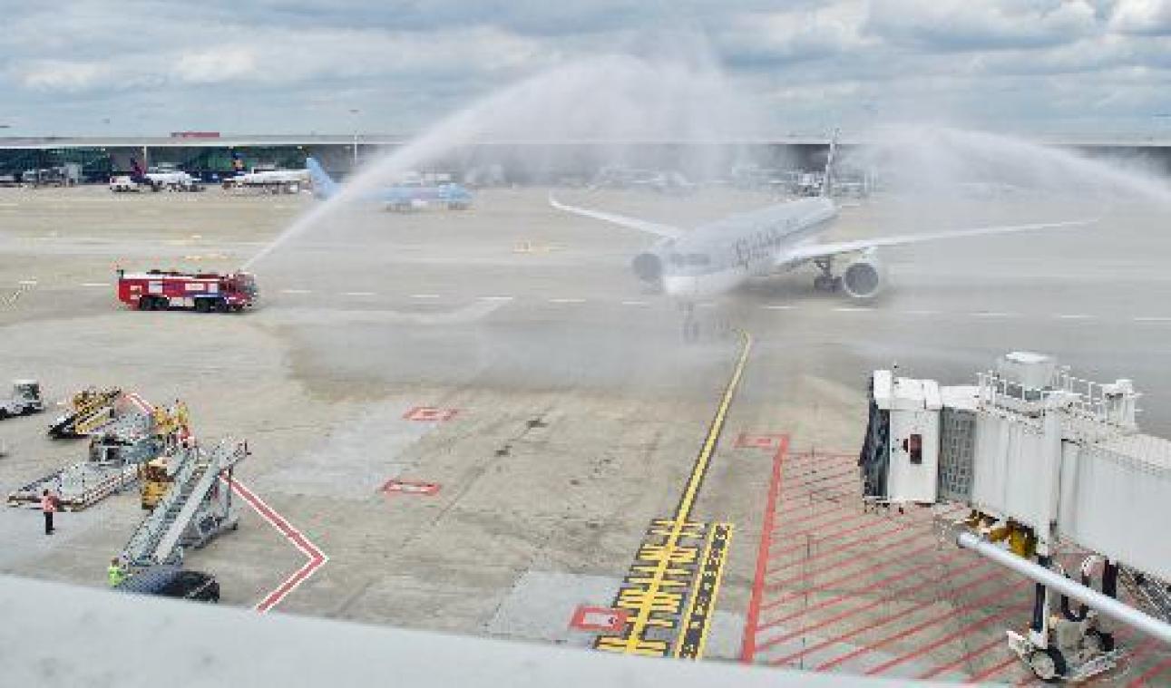 Qatar Airways zet als eerste Airbus A350 in op Brussels Airport