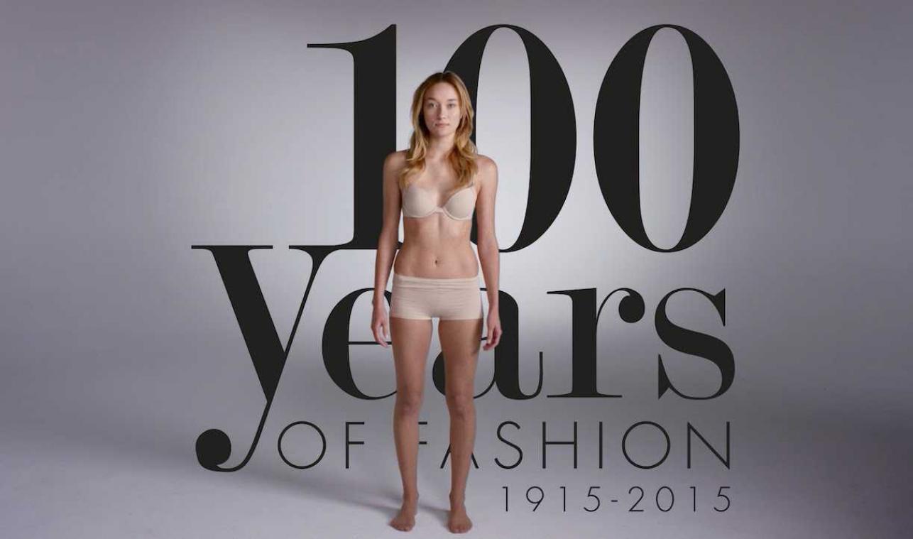 Bekijk 100 jaar vrouwenmode in 2 minuten
