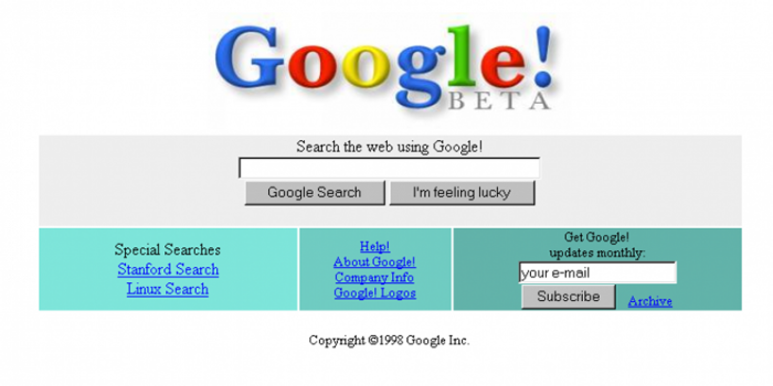 #ThrowbackThursday: Zo zagen de eerste websites van internetgiganten eruit