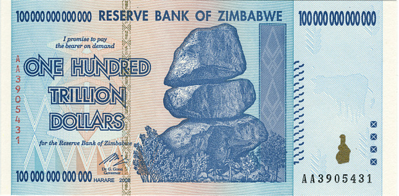 Een fles cola in Zimbabwe? Dat is dan 175 biljard Zimbabwaanse dollar alstublieft