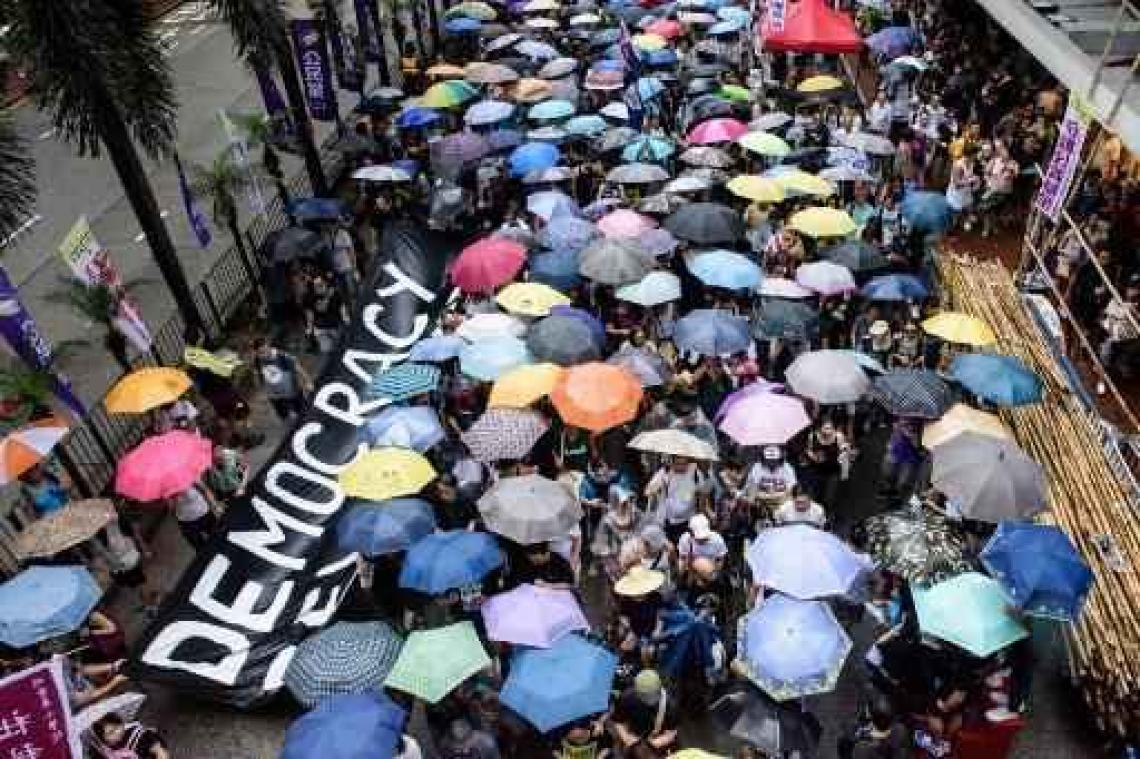 Hongkong 20 jaar bij China: grote protestmars tegen Peking
