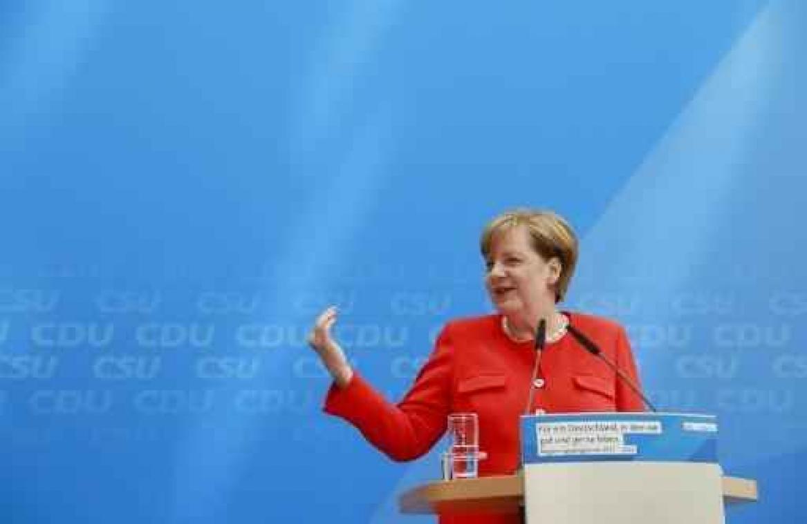 Merkel tempert verwachtingen over gesprek met Trump voor G20