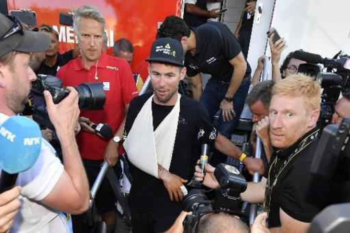 Tour de France - Cavendish geeft op met gebroken schouder