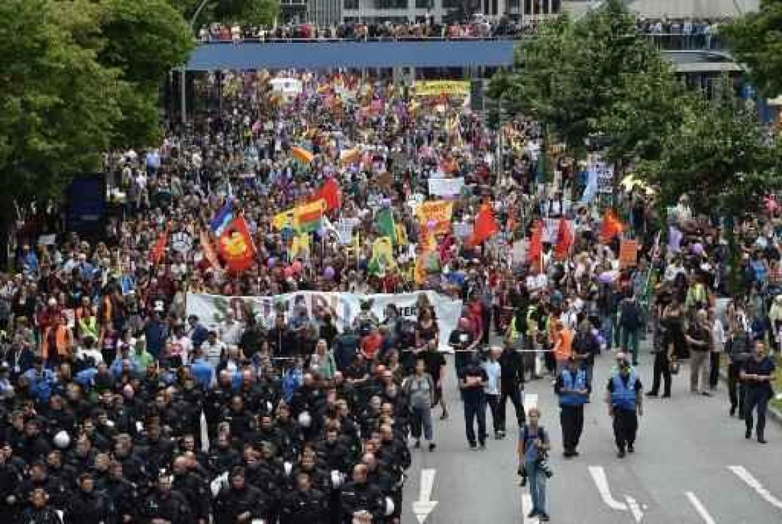 G20-top in Hamburg - Laatste grote betoging in Hamburg beëindigd