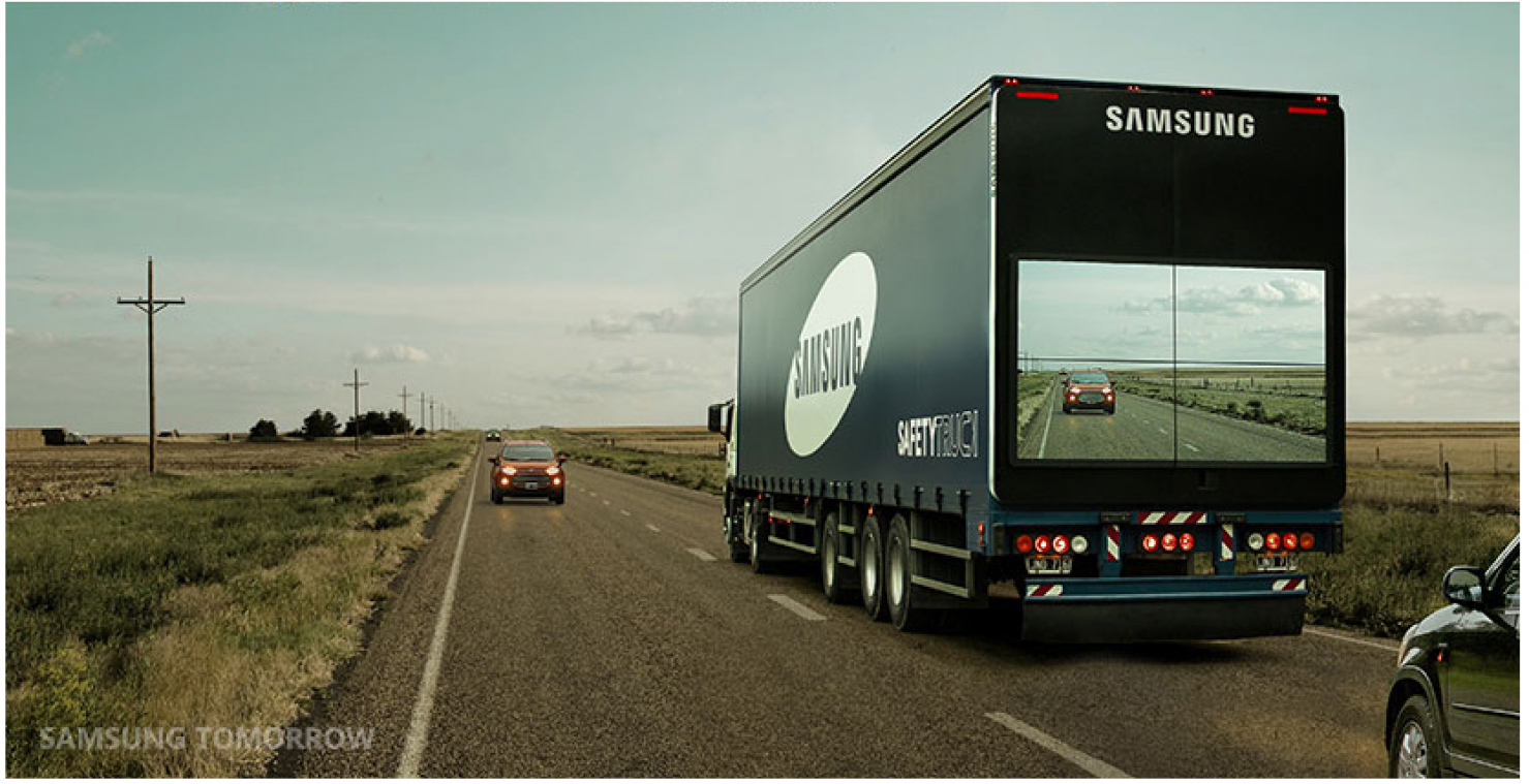 Samsung maakt 'doorzichtige' vrachtwagen