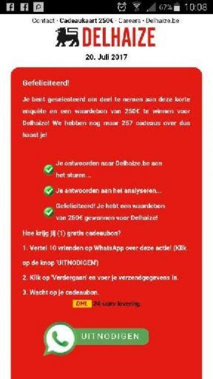 Warenhuisketens waarschuwen voor vorm van phishing via WhatsApp