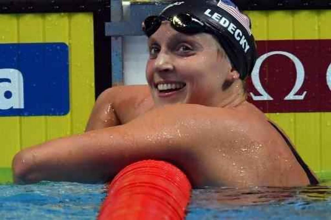 WK zwemmen - Ledecky pakt derde titel op 1500 meter, haar twaalfde gouden medaille in totaal op een WK
