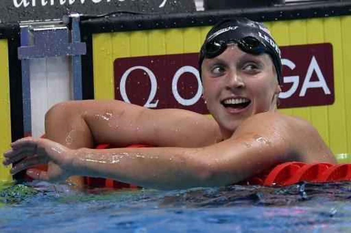 WK zwemmen - Katie Ledecky verovert vijfde gouden medaille op 800 meter vrije slag