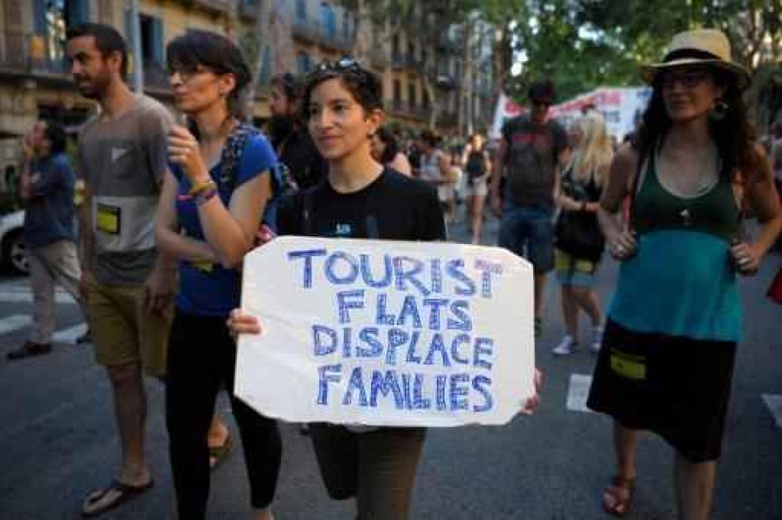 Opnieuw protest tegen massatoerisme in Barcelona