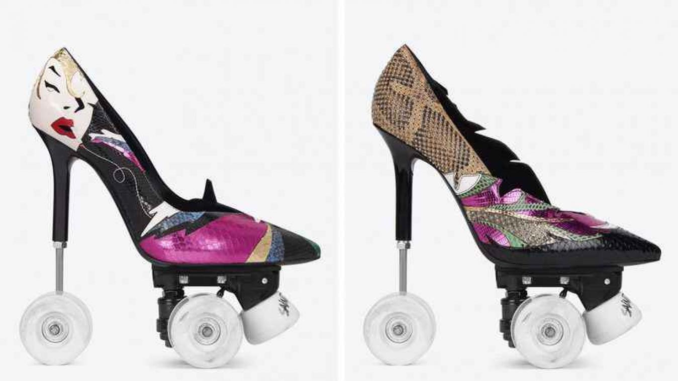 Saint Laurent pakt uit met stiletto's op wieltjes