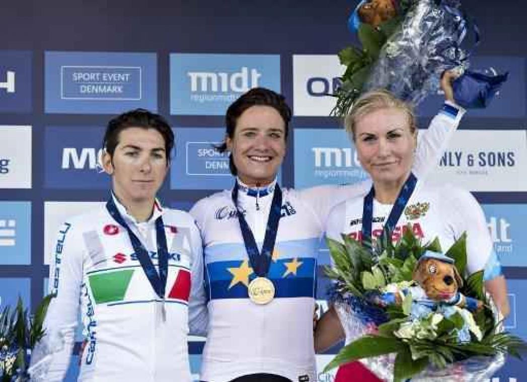 EK wielrennen - Marianne Vos kroont zich tot Europees kampioene op de weg, Jolien D'hoore zesde