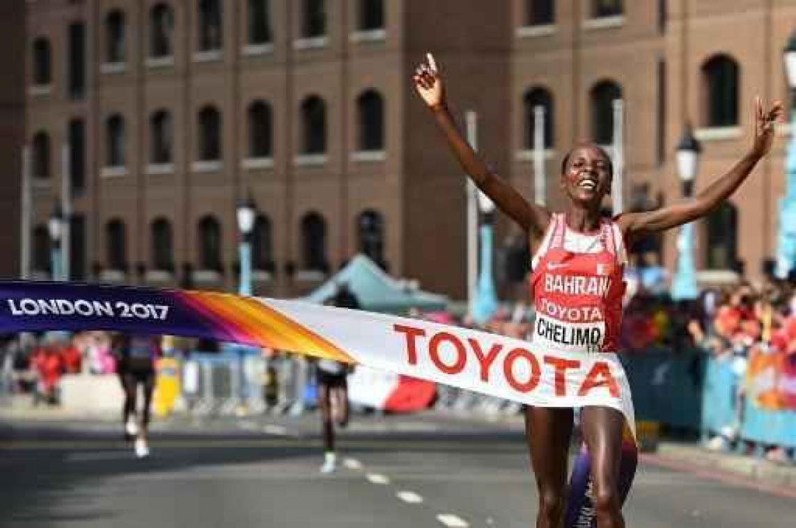 WK atletiek - Rose Chelimo pakt goud op marathon