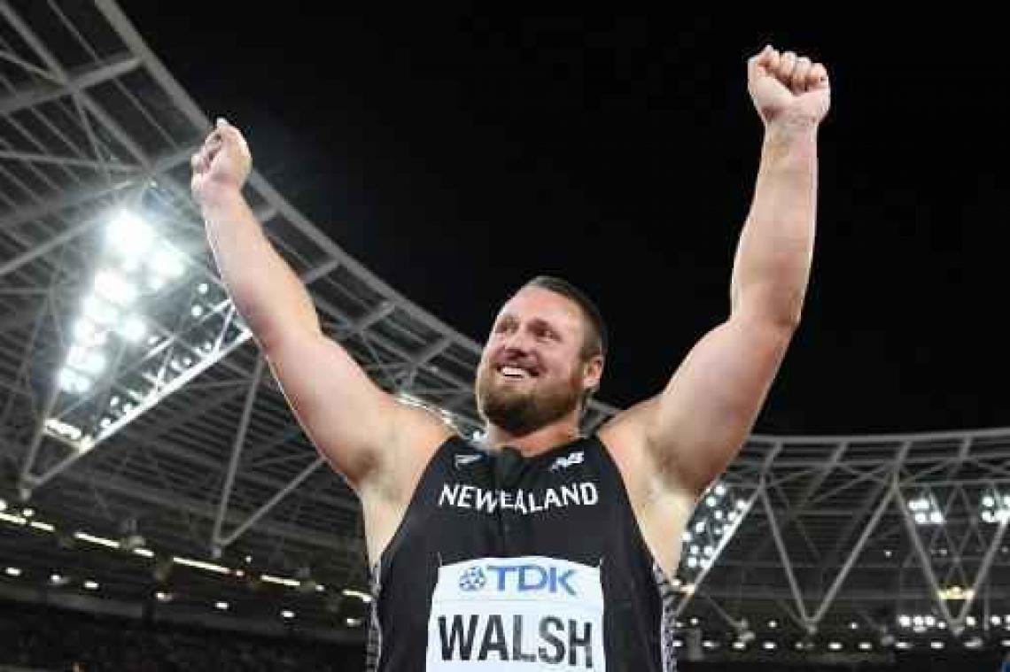 WK atletiek - Nieuw-Zeelander Tomas Walsh wint het kogelstoten