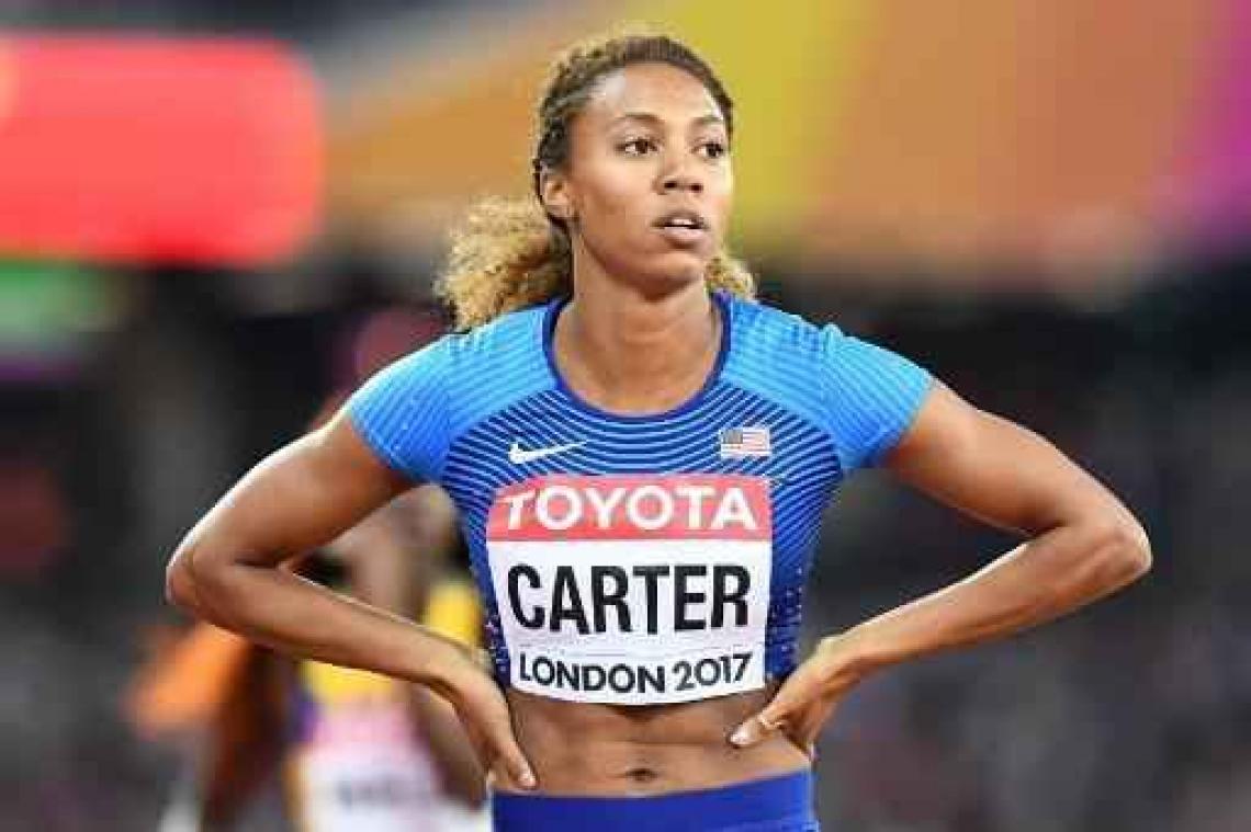 WK atletiek - Amerikaanse Kori Carter houdt Dalilah Muhammad van wereldtitel 400 meter horden