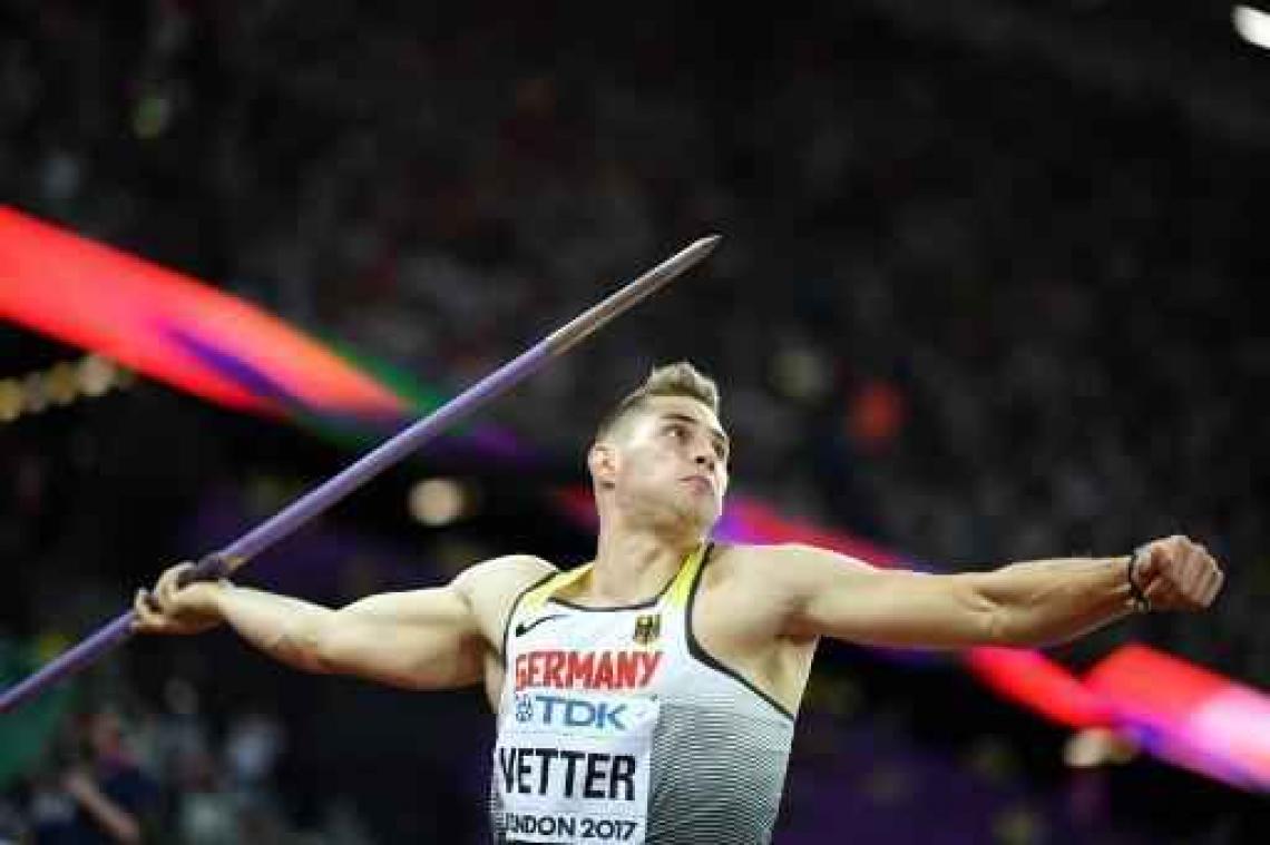 WK atletiek - Johannes Vetter is beste speerwerper