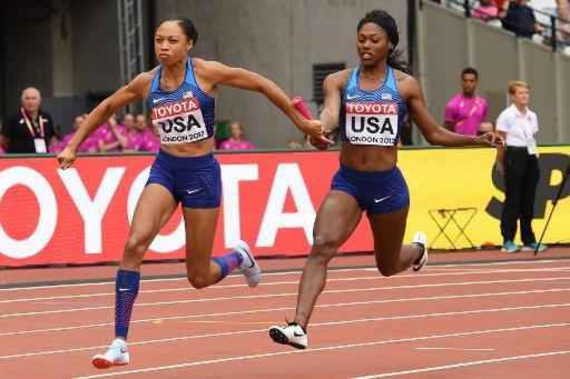 WK atletiek - Amerikaanse vrouwen pakken goud op 4x100 meter