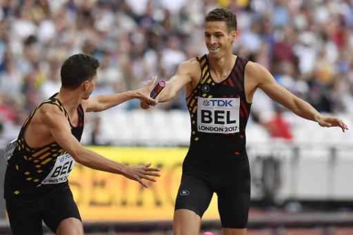 WK atletiek - Belgian Tornados moeten vrede nemen met vierde plaats op 4x400m