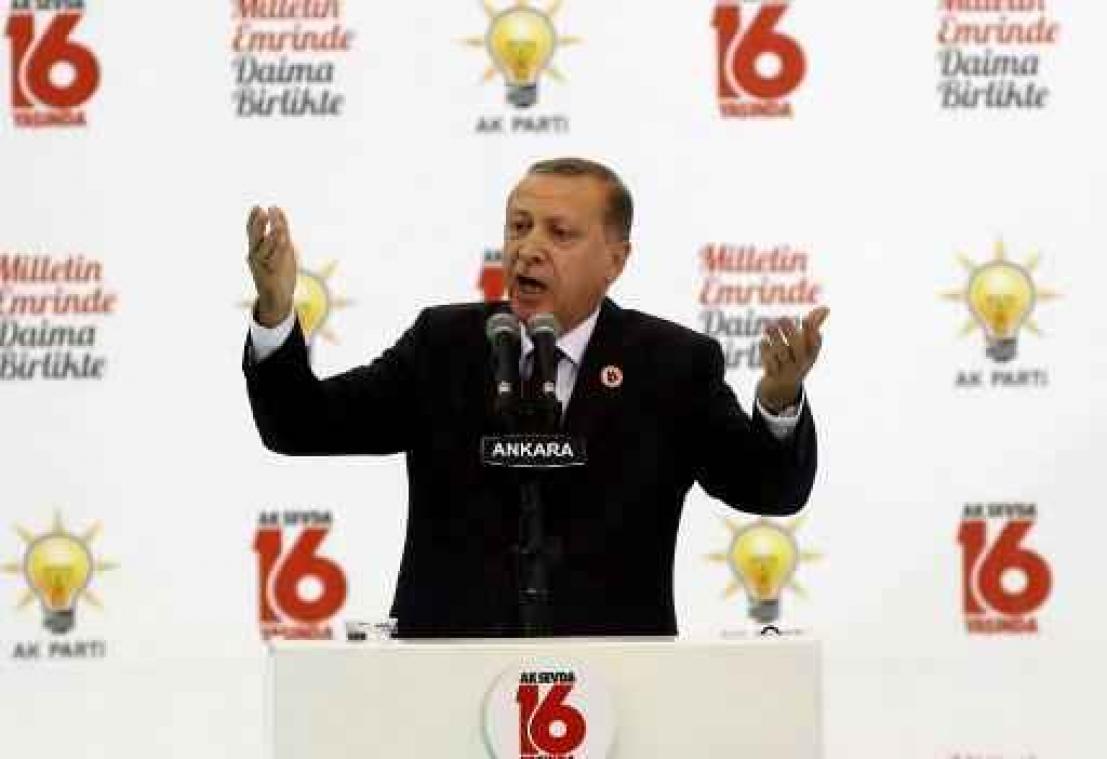 Erdogan roept Turken in Duitsland op niet voor SPD, CDU of groenen te stemmen