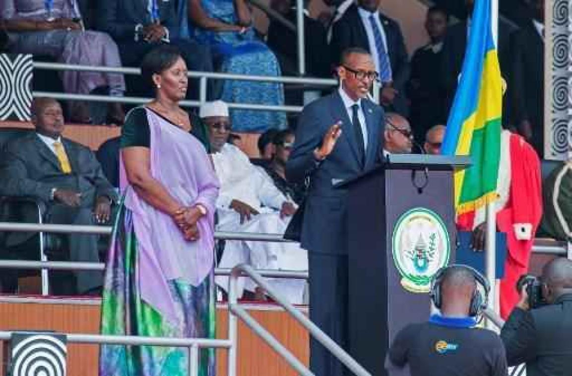 Rwandese president Kagame ingezworen in bijzijn van 19 Afrikaanse staatshoofden