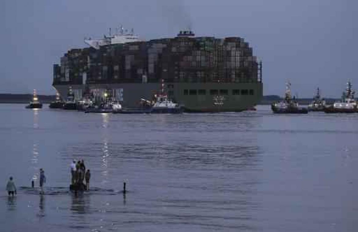 CSCL Jupiter mag voor beperkte reis opnieuw vertrekken