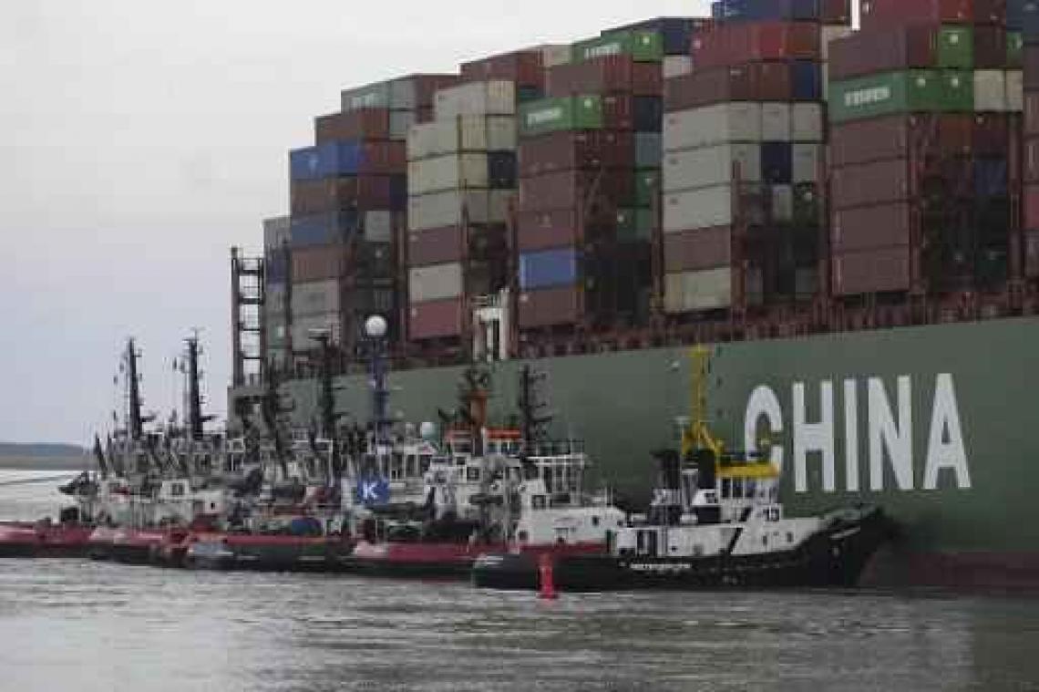 CSCL Jupiter vertrekt probleemloos naar Hamburg