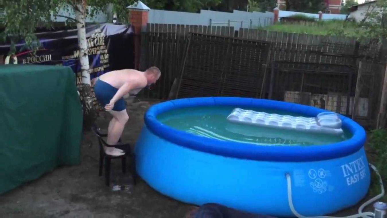 Zo spring je dus niet in het zwembad