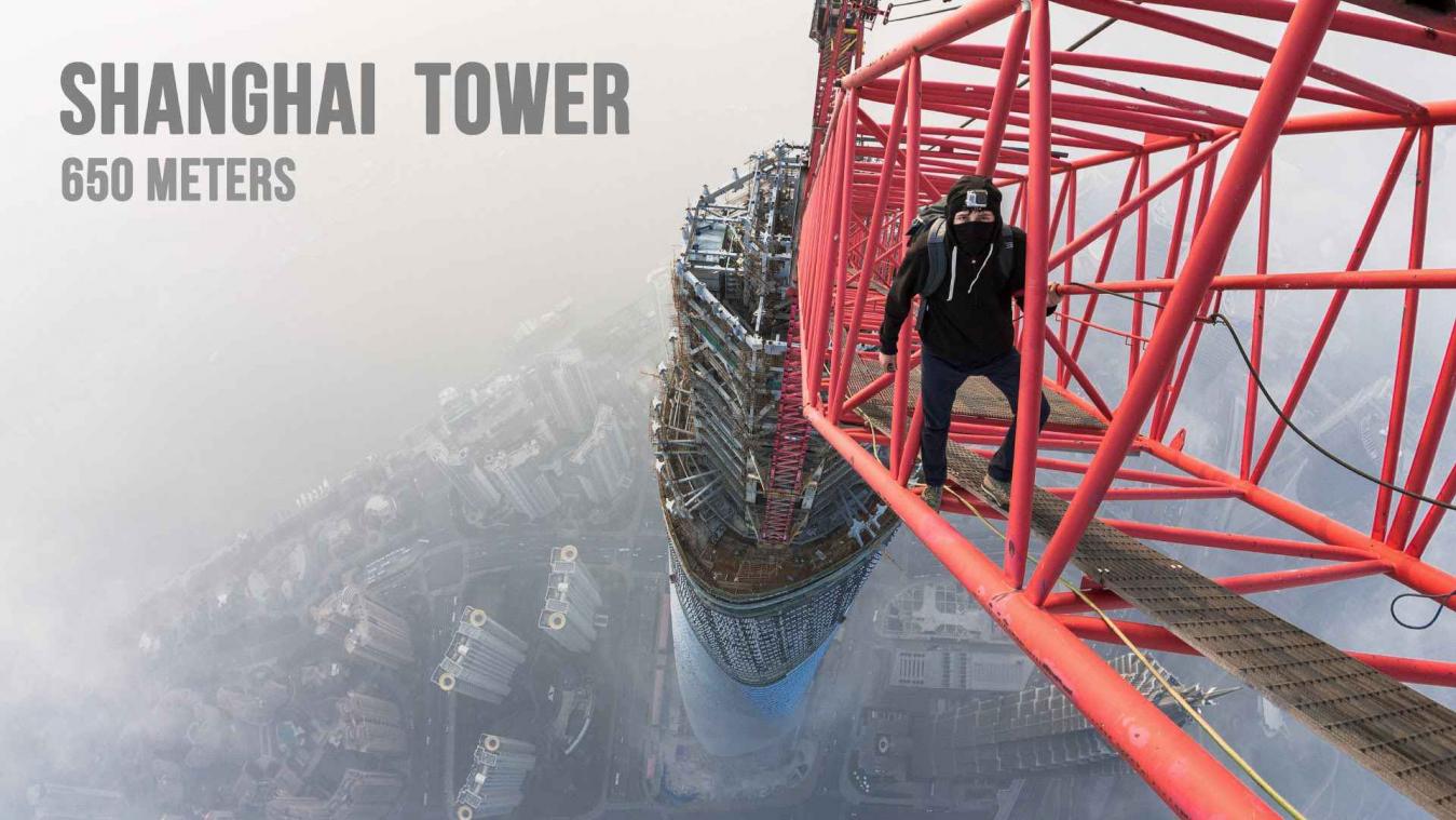 Klimmen in een van de hoogste gebouwen ter wereld