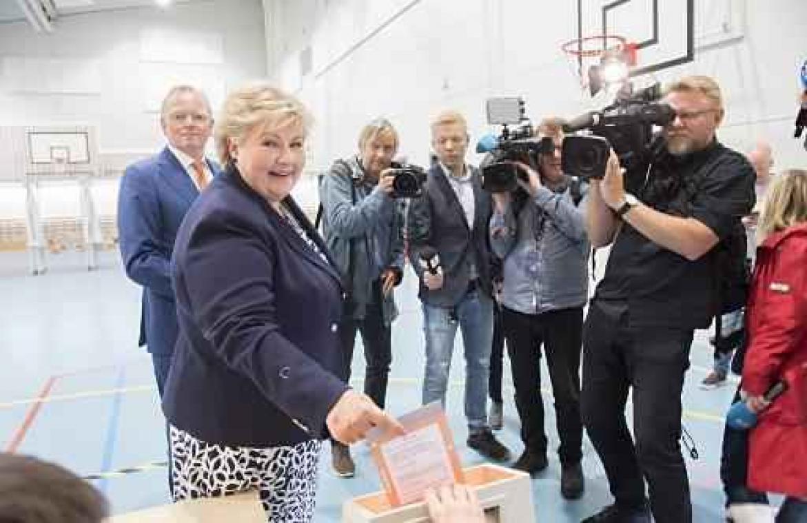 Verkiezingen Noorwegen - Conservatief blok zou meerderheid behalen in parlement