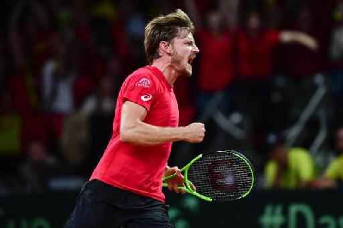 Goffin houdt Belgische kansen op Davis Cup-finale gaaf na zege tegen Kyrgios