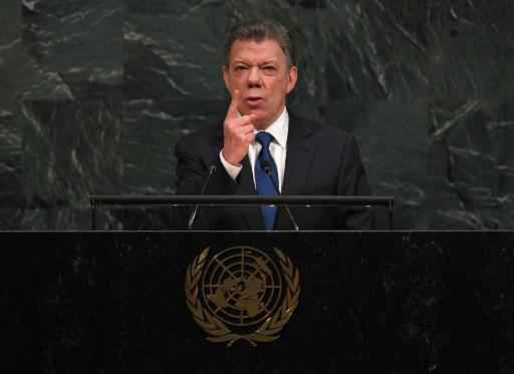 Algemene vergadering VN - Colombiaanse president Santos bedankt VN voor hulp bij vredesproces