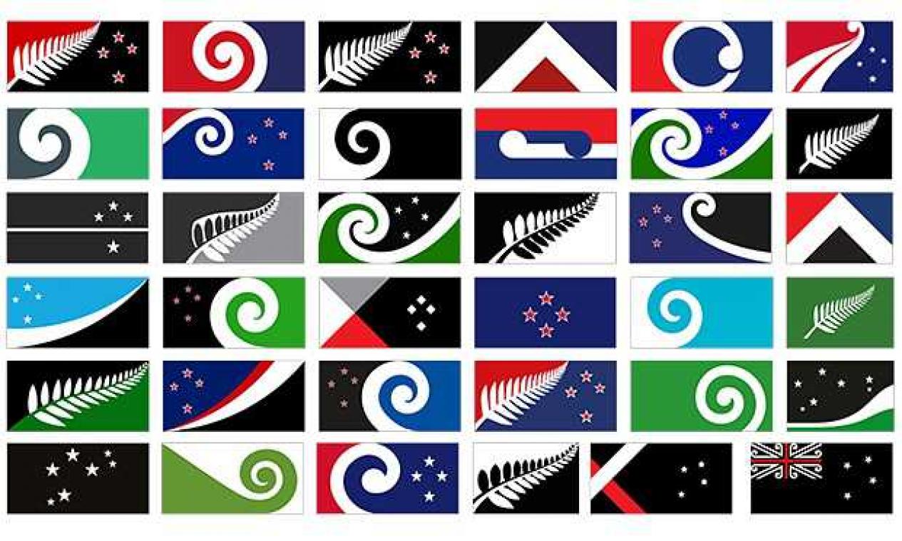 Humoristische ontwerpen voor Nieuw-Zeelandse vlag halen volgende ronde niet