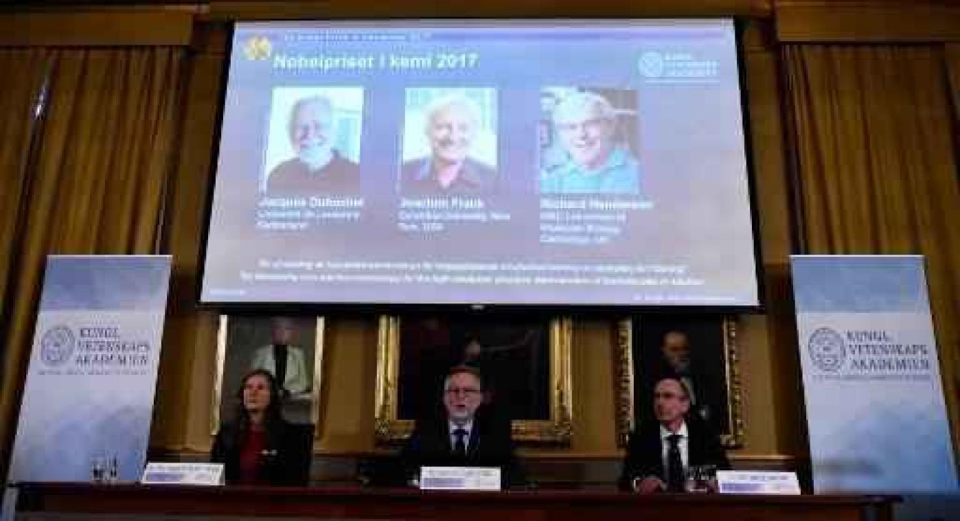 Nobelprijs Scheikunde voor Jacques Dubochet, Joachim Frank en Richard Henderson