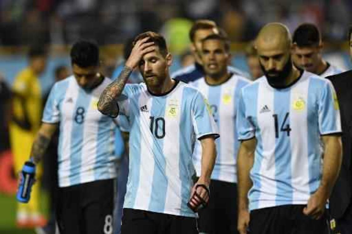 Kwal. WK 2018 - Argentinië komt niet verder dan scoreloos gelijkspel tegen Peru, WK verder weg voor Messi