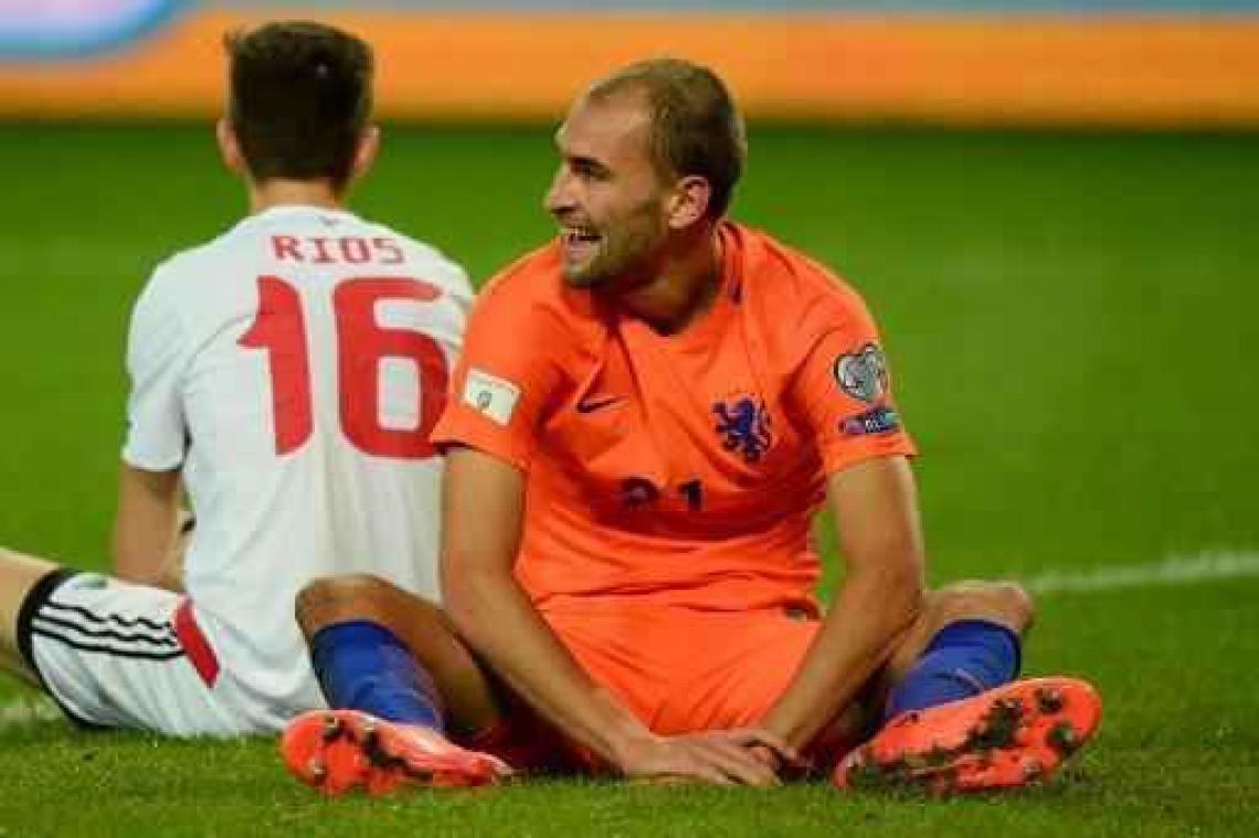 Kwal. WK 2018 - Nederland wint moeizaam van Wit-Rusland en kan zich enkel mathematisch nog plaatsen