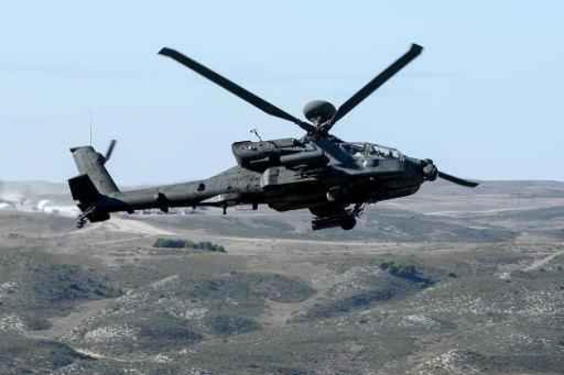 Zeventig Amerikaanse legerhelikopters in Zeebrugge