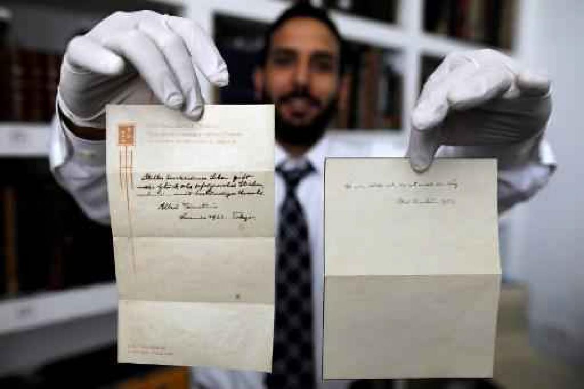 Notitie van Einstein over geheim van geluk onder de hamer voor 1,33 miljoen euro