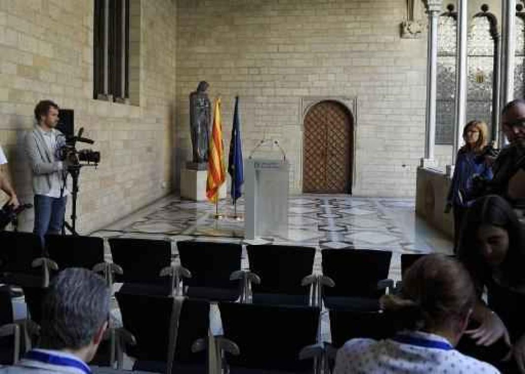 Toespraak Puigdemont "opgeschort"