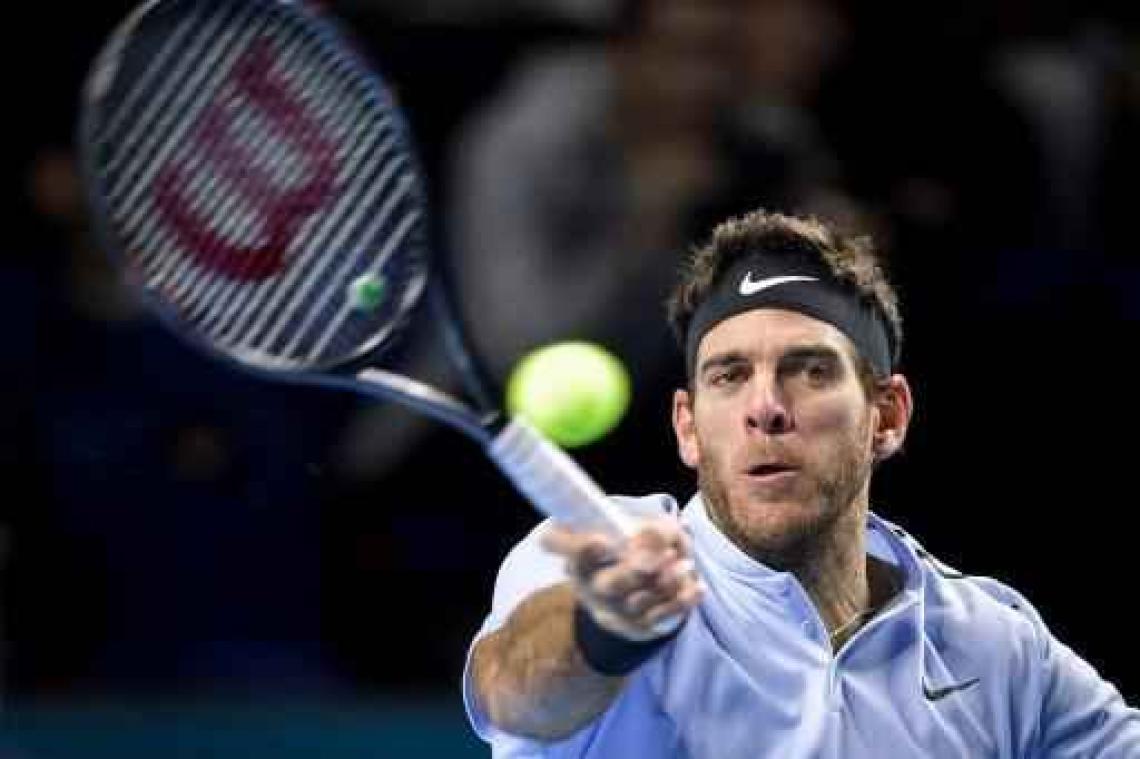 Del Potro wacht Goffin of Federer op in finale ATP Bazel