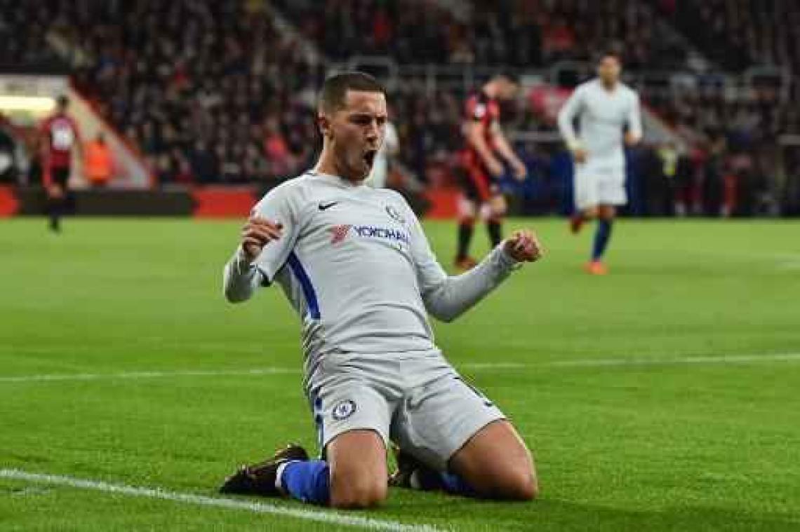 Belgen in het buitenland - Hazard laat Chelsea winnen op veld van Bournemouth