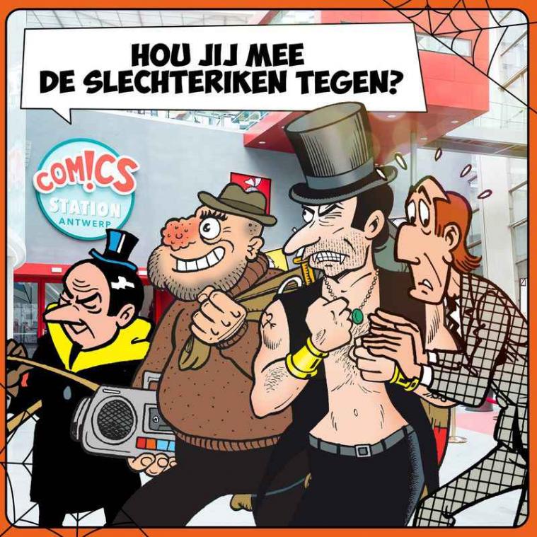 De slechteriken veroveren Comics Station Antwerp